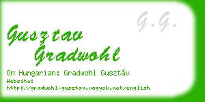 gusztav gradwohl business card